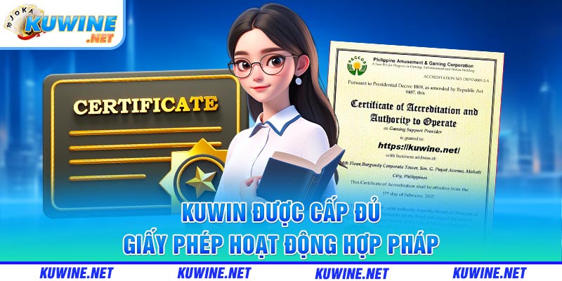 Chứng chỉ giấy phép hoạt động Kuwin